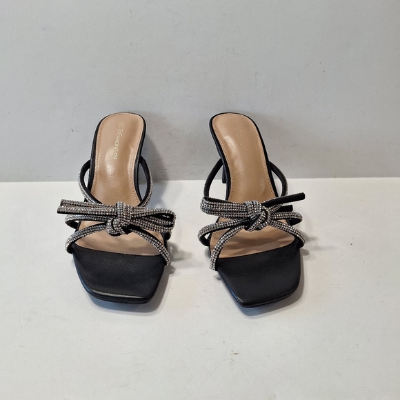 BCBGeneration Selma Rhinestone Embellished Dressy Bow Heel Sandals Size 8.5 - Picture 5 of 13
